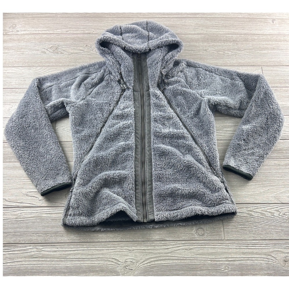 Kuhl Flight Hoody Womens Large Grey High Pile Fleece Jacket Full Zip 1487
